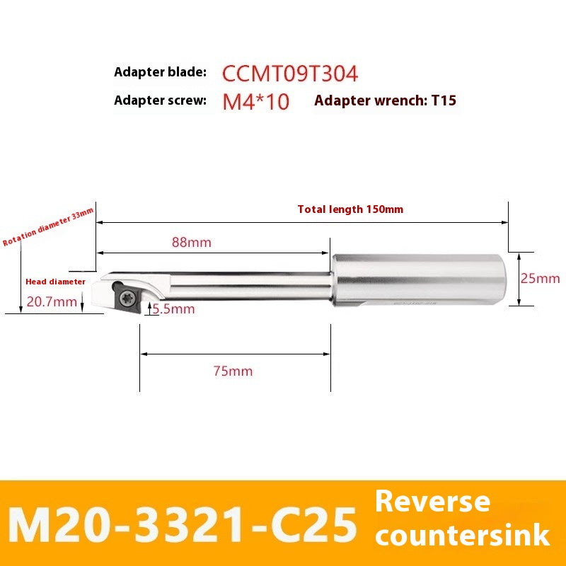 1146-Reverse Countersink Cutter Machining Center Reverse Countersink Face Milling Toolholder Reverse Pull Countersink Cutter Inverted Pull Reverse Scrape Countersink Toolholder Shandong Denso Pricision Tools Co.,Ltd.